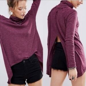 Free People We The Free Tara Split Back Turtleneck
